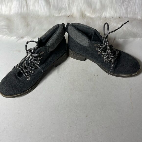 Rocket Dog flannel  gray lace up boots with weather distress soles SZ8.5 - Picture 8 of 8